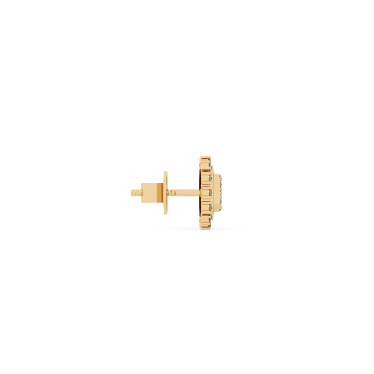 Flower Round Diamond Studs Earrings